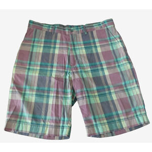 Vtg Polo Ralph Lauren Madras Shorts Men's 36 Pink Plaid India Bradbury Pastel